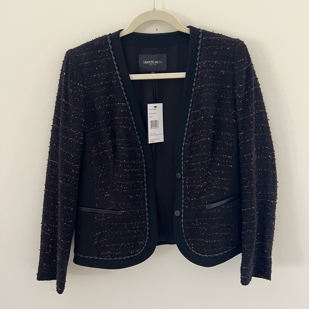 Lafayette 148 New York Black Tweed Jacket